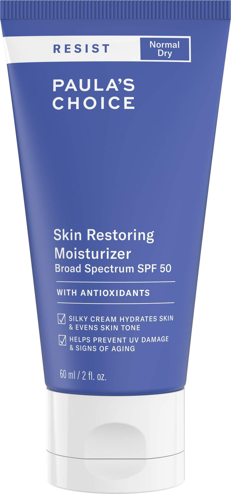 Paula's Choice RESIST Skin Restoring Moisturizer SPF 50, UVA & UVB Protection, Shea Butter & Niacinamide, Anti-Aging Sunscreen for Dry Skin, 2 Ounce Paula's Choice