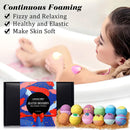 Lagunamoon Bath Bombs,12 Pcs Handmade Double-Layer Color Bath Bombs Gift Set, Rich Bubble, Natural & Organic Bath Bombs with Vegan Pure Essential Oils, Perfect Gifts for Kids, Women, Mom Lagunamoon