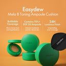 Easydew Mela B Toning Ampoule Cushion Refill - 2-in-1 Korean Skin Care & Face Beauty Makeup - Age-Defying Full Coverage Cushion Foundation with Niacinamide & Hyaluron-Vital C 0.45 oz (
