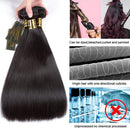 QTHAIR 12A Grade Brazilian Straight Human Hair(22" 24" 26" 28",400g,Natural Black) 100% Unprocessed Brazilian Virgin Hair for Black Women QTHAIR Store