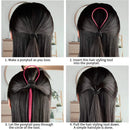 Topsy Hair Tail Tools Set,TsMADDTs Hair Braiding Tool Set 8 pcs Topsy Tail Tools 8 pcs French Centipede Braiders for French Twist Plait Ponytail 10 pcs Black Hair Ties Bulk TsMADDTs