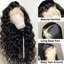 Allove 13X4 Loose Deep Wave Lace Front Wigs Human Hair with Baby Hair Pre Plucked 22" Brazilian Virgin Remy Human Hair Wigs for Black Women 150% Density 10a Natural Hairline Wig Natural Color Allove