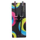 Set of 2 Hair Sticks Chopsticks with Colored Studded Tops - Black Multi Motique Accessories