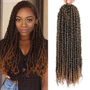 Passion Twist Hair 18 Inch Pre twisted Crochet Hair 6 Packs Pre-Looped Passion Twists Crochet Braids Ombre Color Made of Bohemian Hair Synthetic Braiding Hair Extensions for Black Women (18Inch,T27) VIOLET