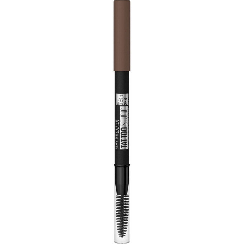 Maybelline TattooStudio Waterproof Eyebrow Pencil, Sharpenable, Longwear, Long Lasting Eyebrow Pencil, Defined Brows, Pigment Brow Pencil, Medium Brown, 1 Count Maybelline New York