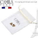 Camila Paris CP2915 French Hair Clip for Women, Small 1 inch Set of 2 Girls Hair Claw Clips Jaw Gray Gold Fashion Durable Styling Hair Accessories for Women, Strong Hold No Slip Grip, Made in France Camila