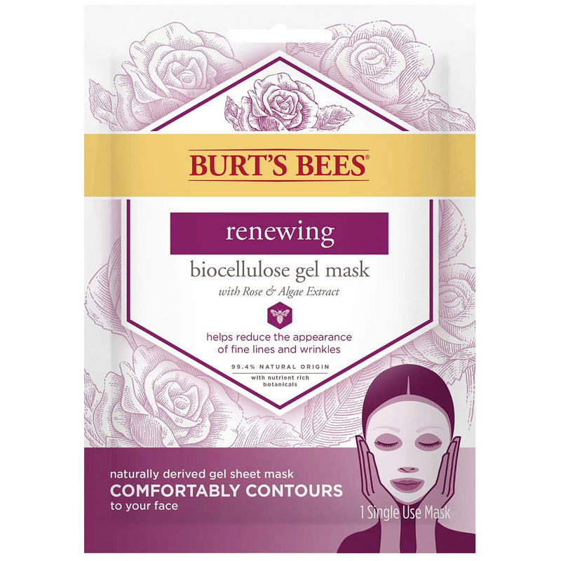 Burt's Bees Renewing Biocellulose Gel Face Mask, Rose Burt's Bees