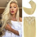Lacer Full Head 22 Inch Human Hair Clip in Hair Extensions