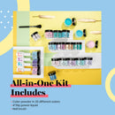 Beetles 20 Colors Mermaid Collection Nail Dip Powder with 4 Dip Liquids Essential Tools Purple Green Glitter Dipping Powder Nail Art Set,No LED Nail Lamp Needed beetles Gel Polish