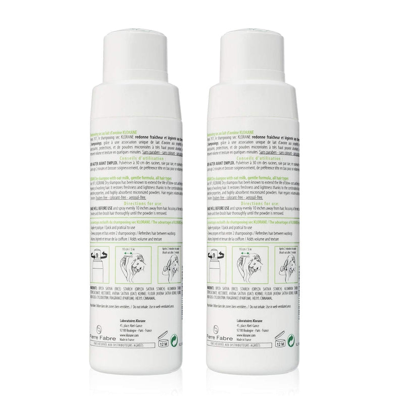 Klorane Dry Shampoo Powder with Oat Milk, Non-Aerosol Formula, Eco-friendly Loose Powder, Paraben & Sulfate-Free martinandmark.com