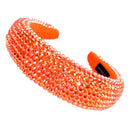 SP SOPHIA COLLECTION Women's Sparkling Crystal Padded Rhinestone Wide Bejeweled Hair Headband Party Hairband Hair Accessories in Orange SP Sophia Collection Store