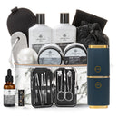 Bath Gift Basket for Men and Women, 23pcs Charcoal Luxury Home Spa Kit for Father and Mother Spa Kit in Cosmetics Bag Father's Day Birthday Gift for Christmas from RA ROSA ACCA