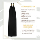 Ugeat I Tip Hair Extensions Human Hair 20Inch Jet Black Remy I Tip Hair Extensions Human Hair
