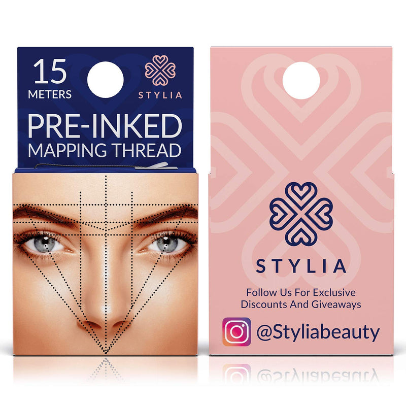 Microblading Supplies Pre-Inked Eyebrow Mapping String – 30 Meters - Ultra-Thin, Mess-Free Thread, Create a Crisp, Spot-on Brow Map Every Time – Hypoallergenic, Cosmetic Grade For Permanent Makeup Stylia