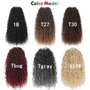 Alimiriam New Goddess Locs Crochet Hair 6 Packs 14 inch Faux Locs Wavy Crochet Curly Hair Faix Locs Crochet hair with Curly Ends River Curls Crochet Hair (14" 6Packs T1B/30