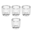 Beauticom 4 Pcs Acrylic Liquid Powder Dappen Dish Glass Crystal Cup Only Glassware Tool For Nail Art (4 pcs, 1.2 inch (small octagon)) No Lids Beauticom