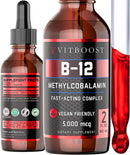 VITBOOST Vitamin B12 Liquid Drops - 60 x 5000 mcg Vegan B12 Sublingual Infinity Warehouse