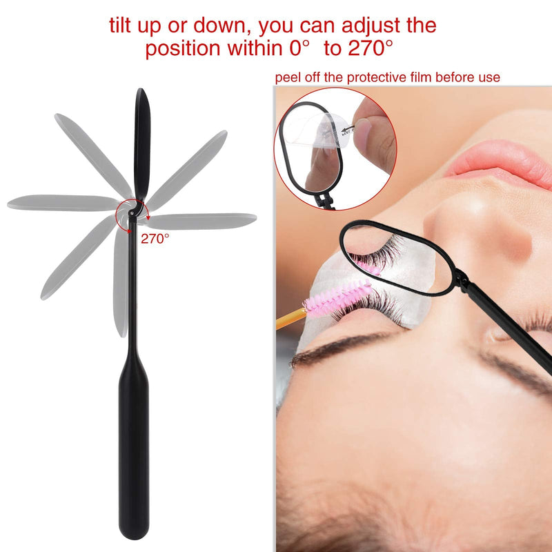 Eyelash Extension Square Lash Mirror, Detachable Mini Mirrors Stainless Steel Beauty Tools Yokilly
