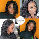 Human Hair Wigs Short Bob Wigs 4x4 Lace Closure Wigs Brazilian Curly Lace Front Wigs Jaja Hair 14 Inch Curly Bob Human Hair Deep Wave Bob Wigs for Black Women 150% Density Pre Plucked with Baby hair ORIGINAL QUEEN