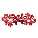 Faship Red Floral Crystal Hair Barrette Clip Faship