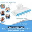 Mirai Clinical's Deodorizing Body Wipes for Women & Men - Cleansing & Refreshing Deodorant Wipes Women & Men Love - Fights Nonenal® Body Odor - For Whole Body Usage - Unscented - 3 packs. Infinity Warehouse