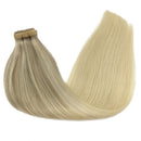 GOO GOO Tape in Hair Extensions Human Hair 22 Inch Balayage Ash Blonde to Golden Blonde and Platinum Blonde Tape in Hair Extensions 20pcs 50g Blonde Tape Hair Extensions Human Hair GOO GOO Store