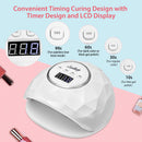 86W Fast Nail Dryer, Easkep LED Light Curing Lamp for Gel Polish Professional Salon with 4 Timer Setting Auto Sensor for Fingernail and Toenail Machine with 12 PCS Nail Files (2020 NEWEST) (White) Easkep