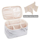 Travel Makeup Bag Large Cosmetic Bag Make up Case Organizer for Women and Girls (Large, Marble) Narwey