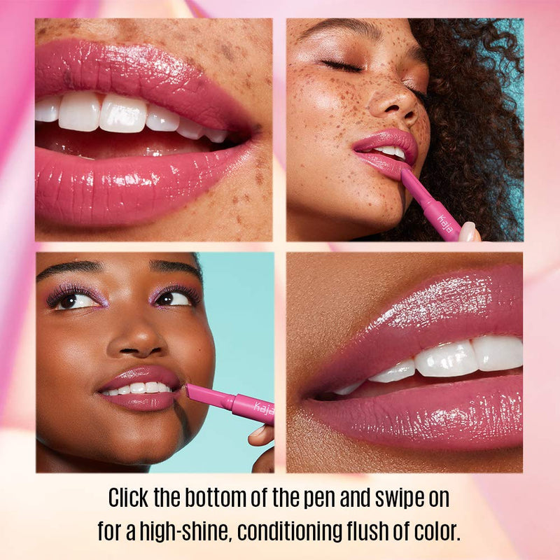 KAJA Heart Melter | Lip Gloss Stick | 04 Be Mine - punchy fuschia berry | Cruelty-free, Vegan, Paraben-free, Sulfate-free, Phthalates-free, K-Beauty KAJA Store