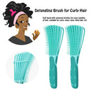 Detangling Brush for Curly Hair, Black Hair Detangler, Afro Textured 3a to 4c Kinky Wavy, for Wet/Dry/Long Thick Curly Hair, Exfoliating Your Scalp for Beautiful and Shiny Curls (Green) COLORCASA Store