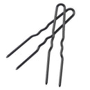 Amish Valley Products Hairpins Crinkled Heavy Duty Stainless Steel Handmade Hair Pin Use in place of Hair Clips Barrettes Bobby Pins Snag-less (2 Inch, Black) AMISH VALLEY PRODUCTS