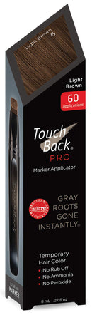 TouchBack PRO Gray Root Touch Up Marker Applicator - Real Hair Color Light Brown TouchBack