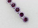 Faship Purple Rhinestone Crystal Floral Small Hair Barrette Clip Faship