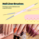 Beetles Nail Art Brushes Set Gel Polish Nail Art Design Pen Painting Tools with Nail Extension Gel Brush, Builder Gel Brush, Nail Art Liner Brush and Nail Dotting Pen for Salon at Home DIY Manicure beetles Gel Polish