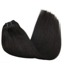 GOO GOO 14 Inch Clip in Hair Extensions Human Hair Natural Black 7pcs 120g Remy Hair Extensions Clip in Human Hair Straight Real Human Hair Extensions for Women GOO GOO Store