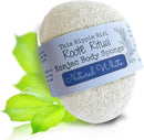Roote Ritual Konjac Body Sponge – 100% Natural Exfoliating Shower Sponge for Sensitive Skin – Gently Deep Cleanses, Earth-Friendly Loofah, Biodegradable, Vegan – for Women, Men (Natural White) Infinity Warehouse