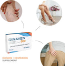 Dulac Dinaven 500, Micronized Diosmin Hesperidin Dietary Supplement 1000mg per serving, Horse Chestnut Extract, Butcher’s Broom & Red Grape Extract, Leg Circulation Support, 60 Tablets, Made in Italy Infinity Warehouse