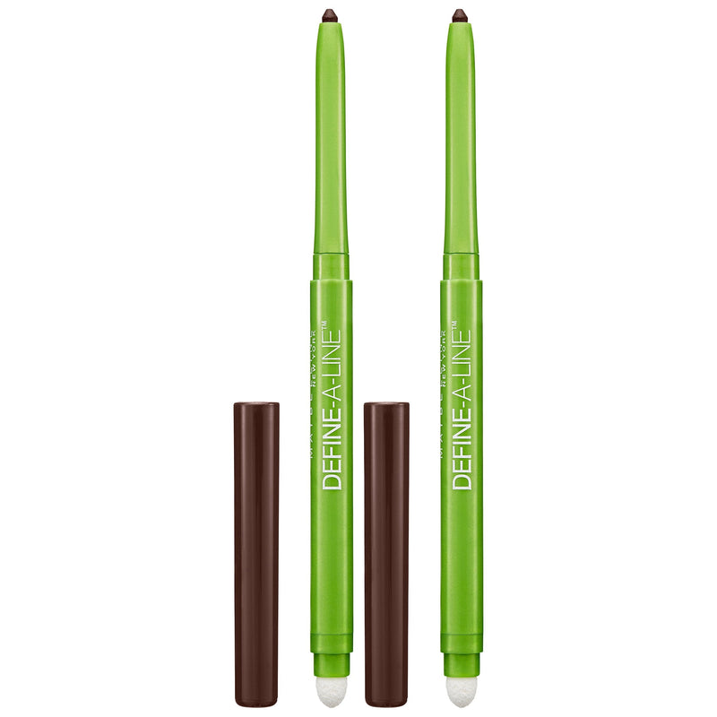 Maybelline New York Define-a-line Eyeliner Makeup, Brownish Black (Pack of 2) Maybelline New York