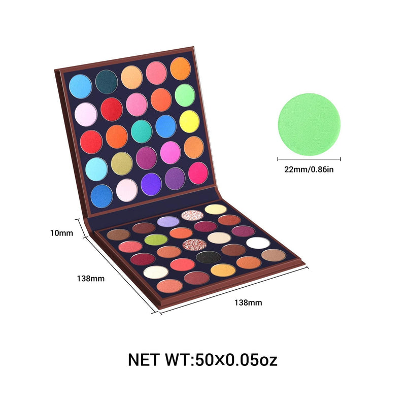 EYESEEK Eyeshadow Palette Matte 50 Colors High Pigmented Colorful Eyeshadow Makeup Palette Shimmer Bright Color Eye Shadow Powder Easy To Blend Long Lasting Waterproof Makeup Pallet