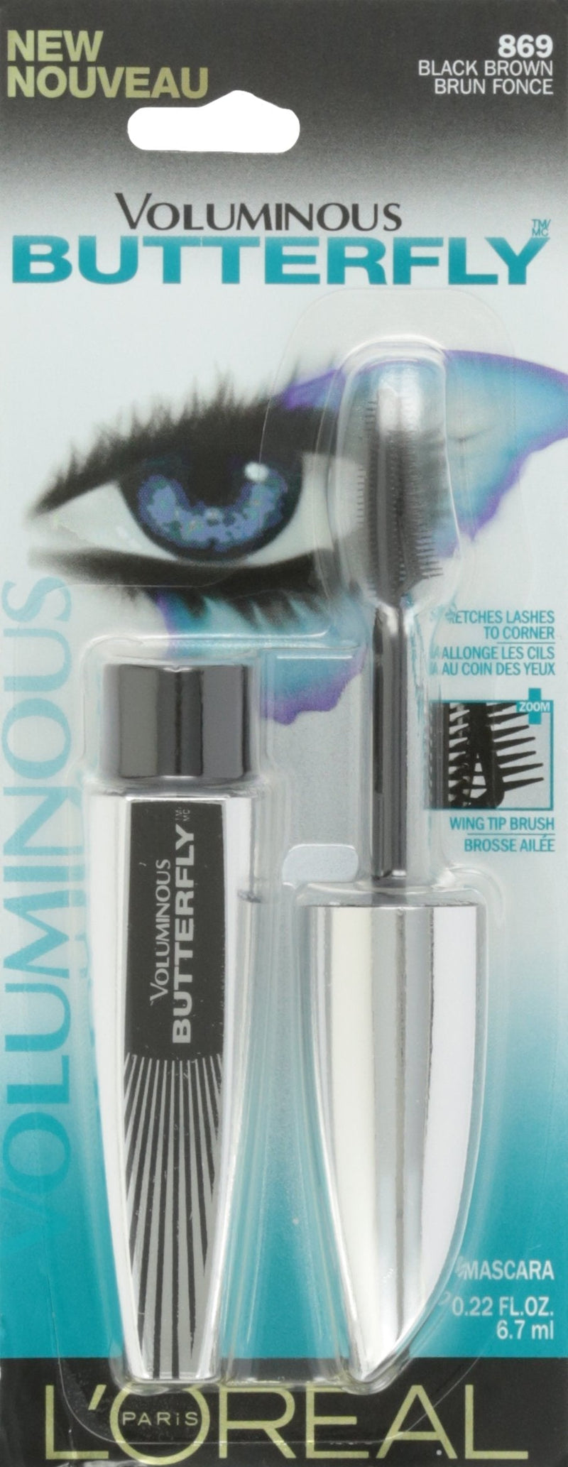 L'Oreal Paris Voluminous Butterfly Mascara, Black Brown, 0.22 fl; oz. L'Oréal Paris