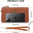 imeetu Women's Wristlet Clutch Purse Leather Cell Phone Wallet Handbag with Wrist Strap Infinity Warehouse