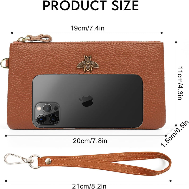 imeetu Women's Wristlet Clutch Purse Leather Cell Phone Wallet Handbag with Wrist Strap Infinity Warehouse