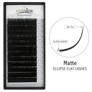 LASHVIEW Eyelash Extensions,Mink Black,Individual Lashes,0.15mm D Curl 12mm,SUPER MATTE,Ellipse Flat Eyelash Extension, Semi-permanent Extremely,Mink Individual Eyelashes,Soft Application-Friendly LASHVIEW