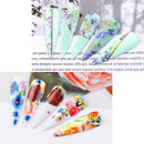Makartt Nail Art Foil Glue Gel with Starry Sky Star Foil Stickers Set Nail Transfer Tips Manicure Art DIY 8ML, 10PCS (2.5cm100cm) Stickers, Natural Flower Nail Foil Stickers UV LED Lamp Required P-72 Makartt Store