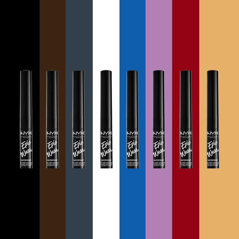 NYX PROFESSIONAL MAKEUP Epic Wear Liquid Liner, Long-Lasting Waterproof Matte Eyeliner - Black NYX PROFESSIONAL MAKEUP