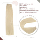 Ugeat Tape in Hair Extensions Human Hair 24 Inch Tape in Hair Extensions Real Hair