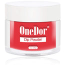 OneDor Nail Dip Dipping Powder – Acrylic Color Pigment Powders Pro Collection System, 1 Oz. (01 - Red) Onedor