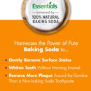 Arm & Hammer Essentials Whiten & Strengthen Fluoride Toothpaste, 100% Natural Baking Soda, Fresh Mint, 4.3 Oz (Pack of 4) Arm & Hammer