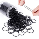 1 1/2” Inches Large Elastics Rubber Bands for Black Hair Ties Braiding Ponytail Holders Plastic Rubberbands for Women Girls Black Hair Crafts Office Supplier Money No Damage for 400pcs (L) by HOYOLS HOYOLS Store