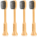 Bamboo Electric Toothbrush Replacement Heads Compatible with Lumineux, Soft Charcoal Infused Bristles